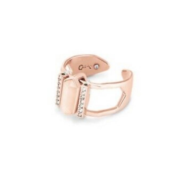 Rose Gold Adjustable Pave Ring - Picture 3 of 4